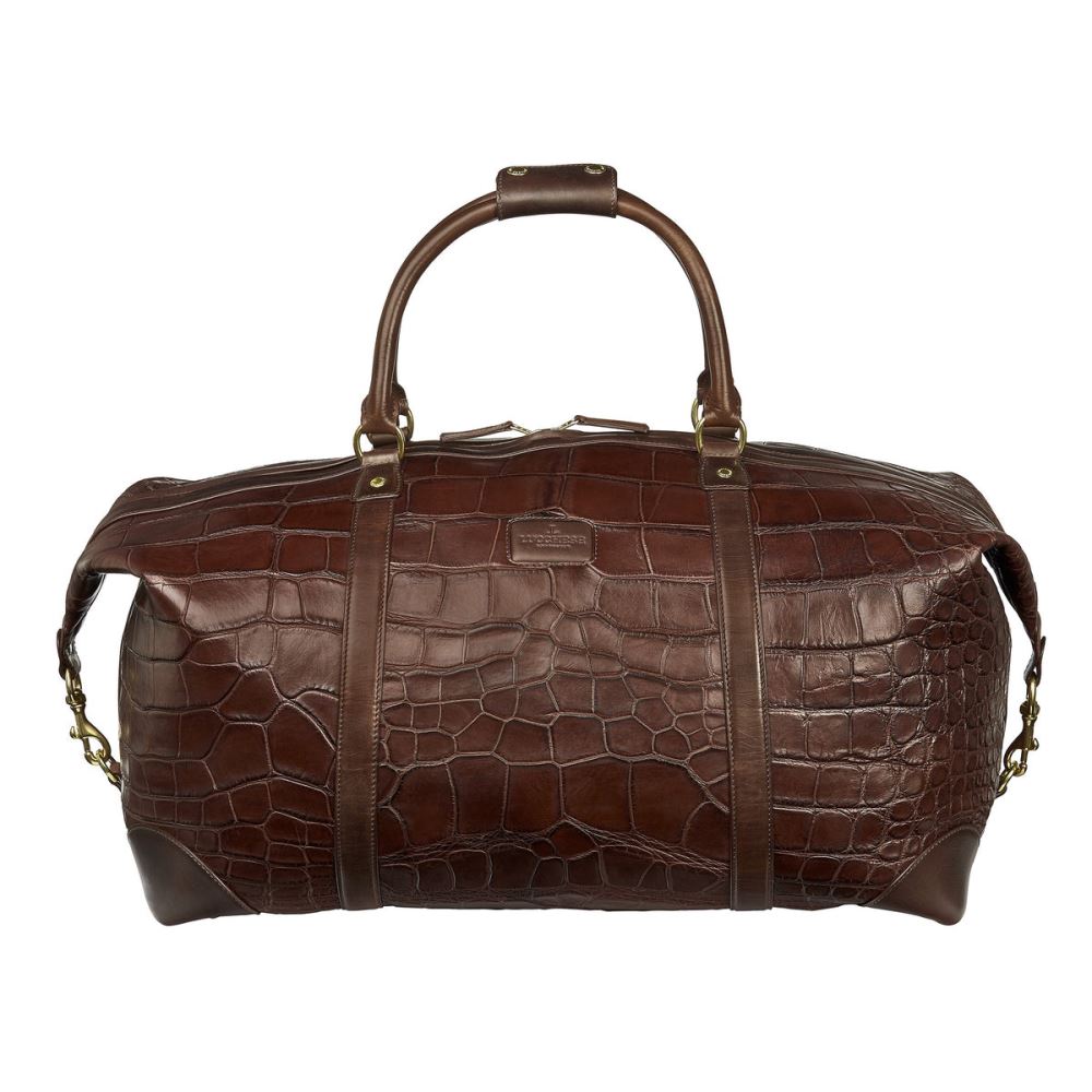 Lucchese Giant Gator Duffel – Large - Chocolate