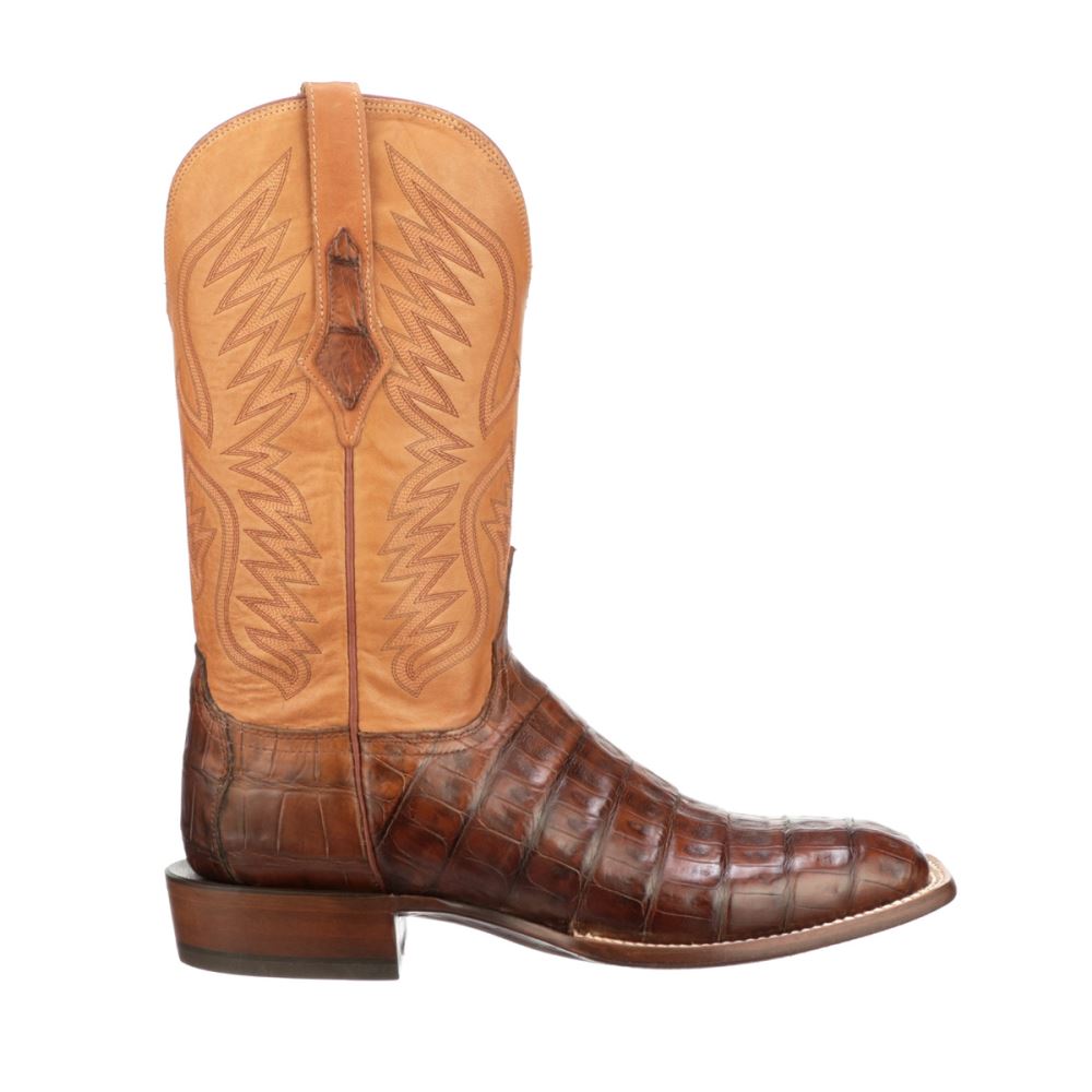 Lucchese Bryan Exotic Distressed - Tobacco