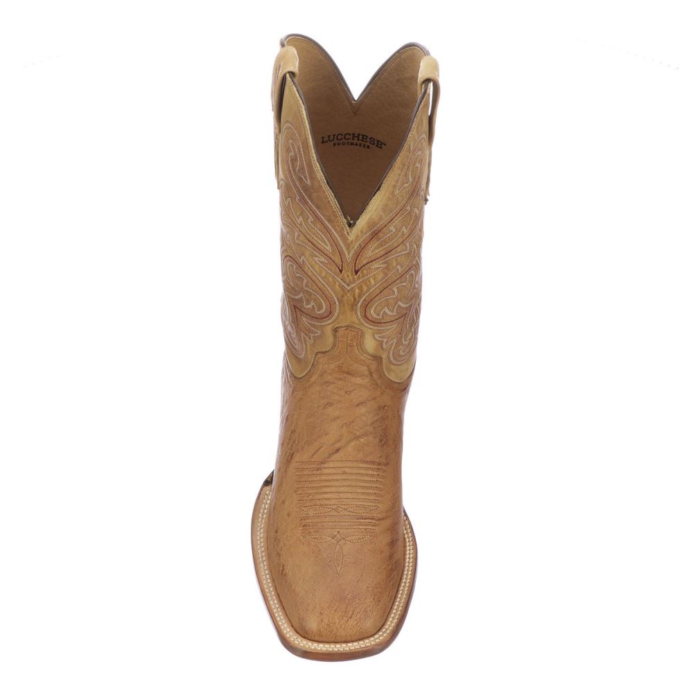 Lucchese Lance - Barnwood + Antique Saddle