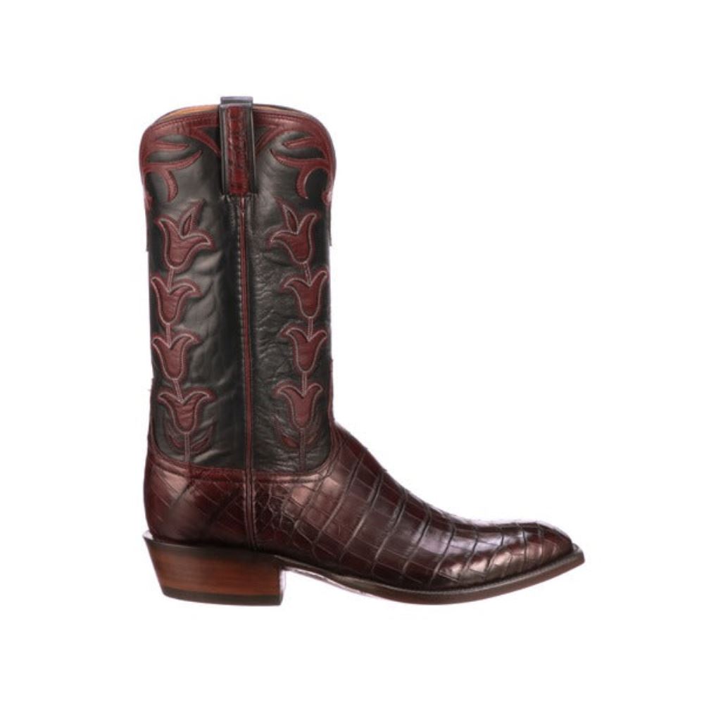 Lucchese Tulip Exotic - Bordeaux + Navy