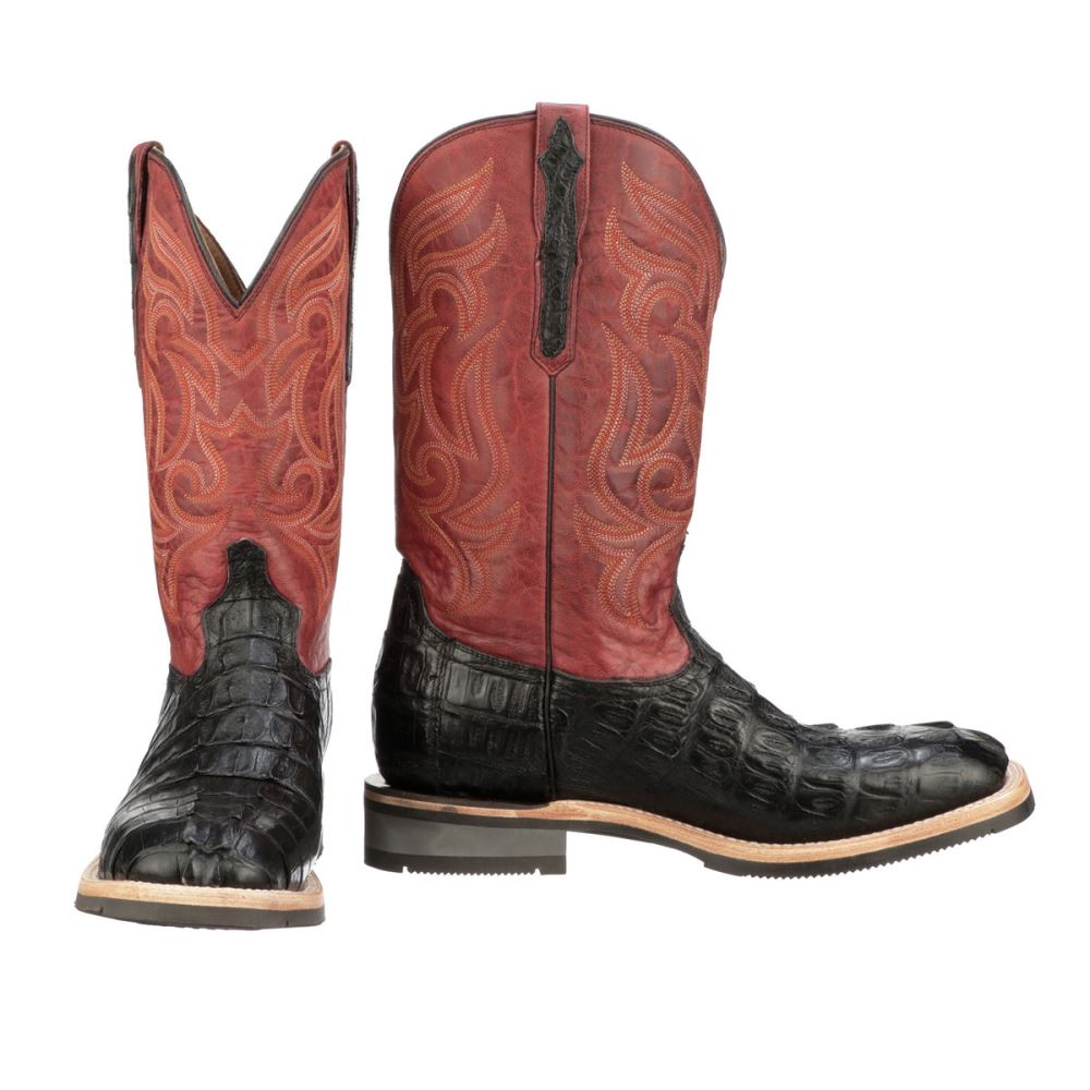 Lucchese Rowdy Hornback Caiman - Black