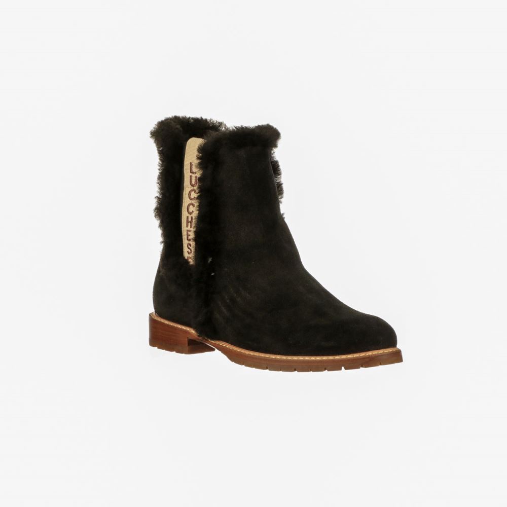 Lucchese Shearling Garden Boot - Black