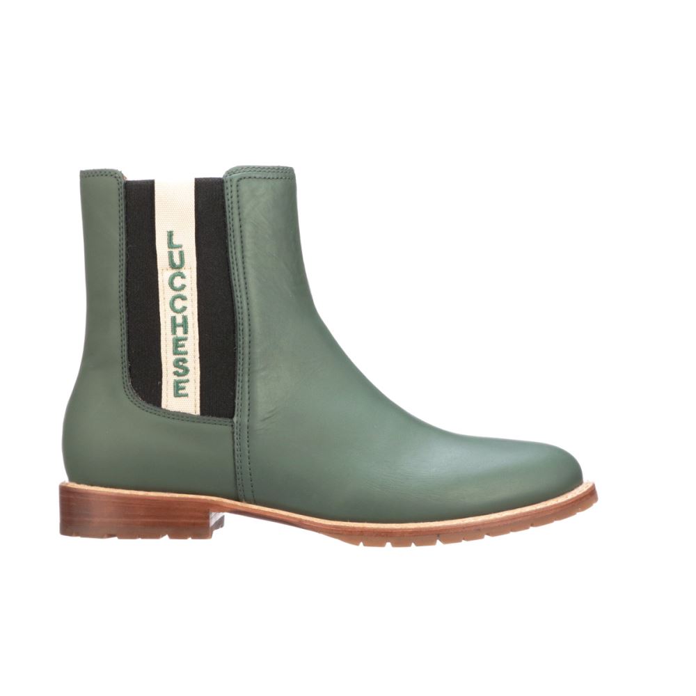 Lucchese All-Weather Ladies Garden Boot - Military Green + Black