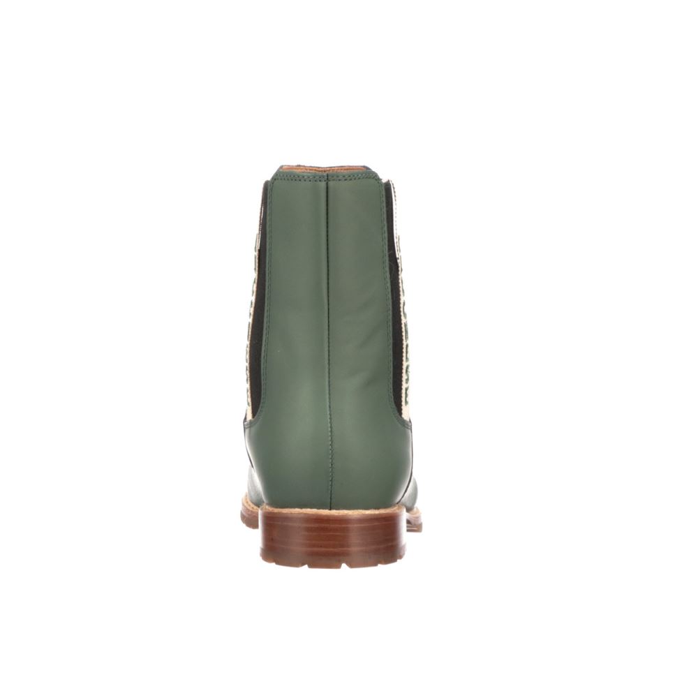 Lucchese All-Weather Ladies Garden Boot - Military Green + Black