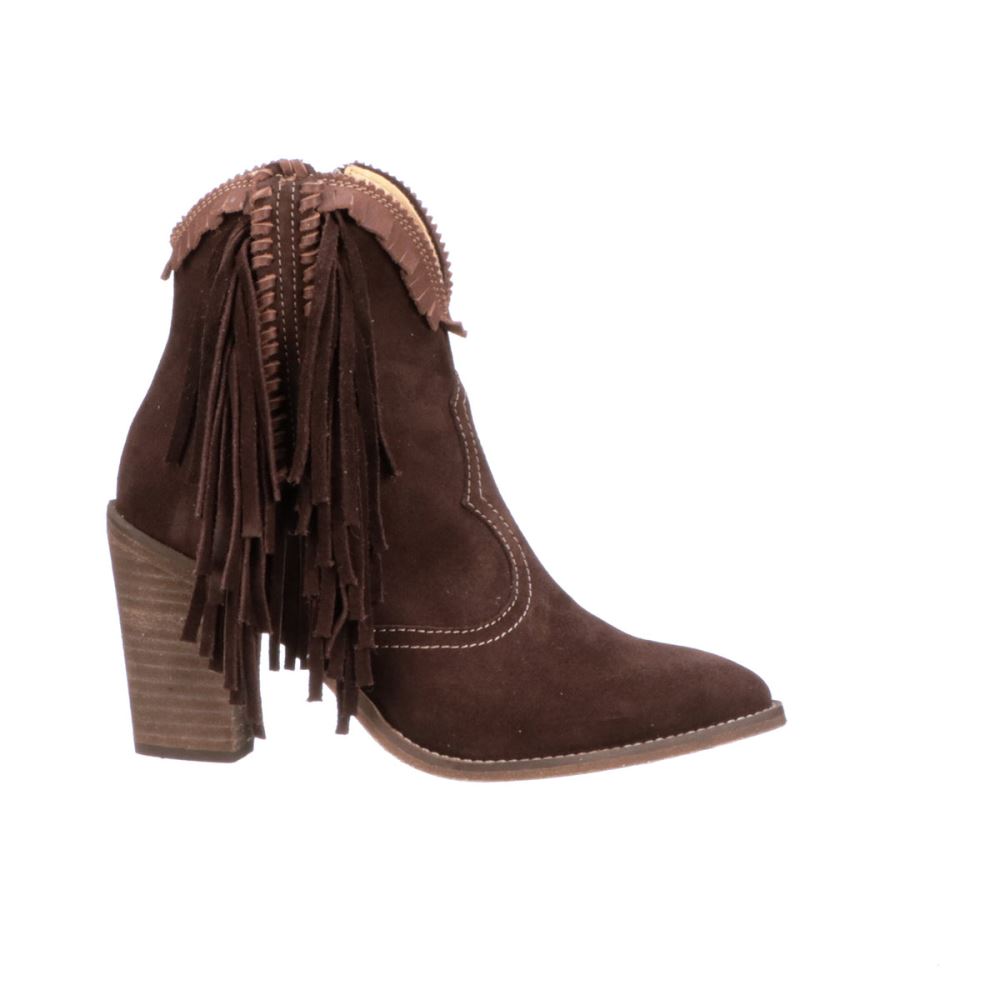 Lucchese Sofia Fringe - Chocolate