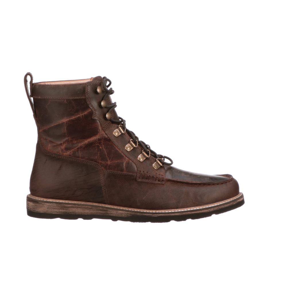 Lucchese Lace Up Range Boot - Chocolate