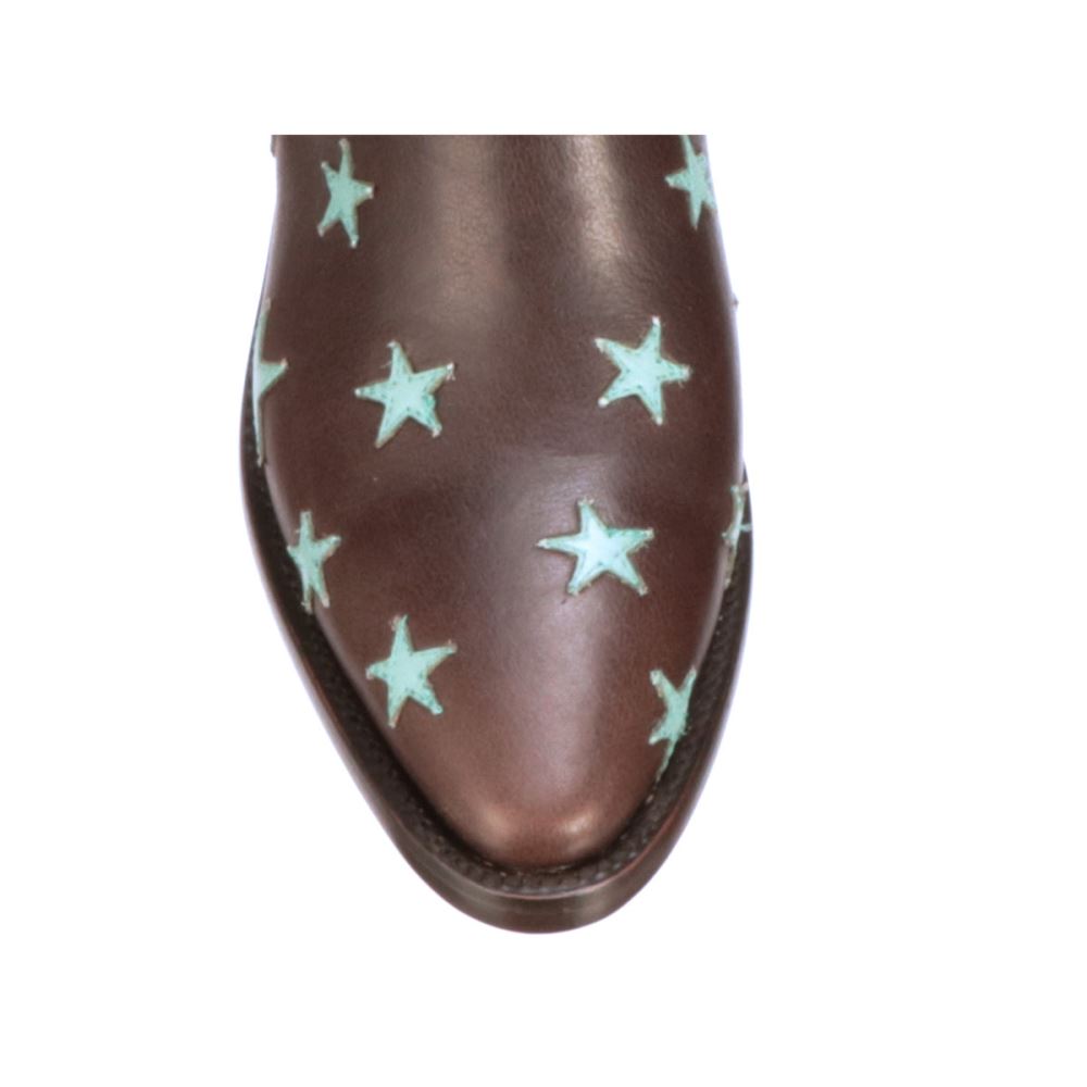 Lucchese Estrella Chelsea - Chocolate + Turquoise