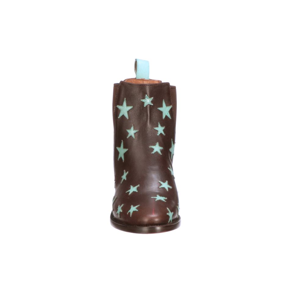 Lucchese Estrella Chelsea - Chocolate + Turquoise