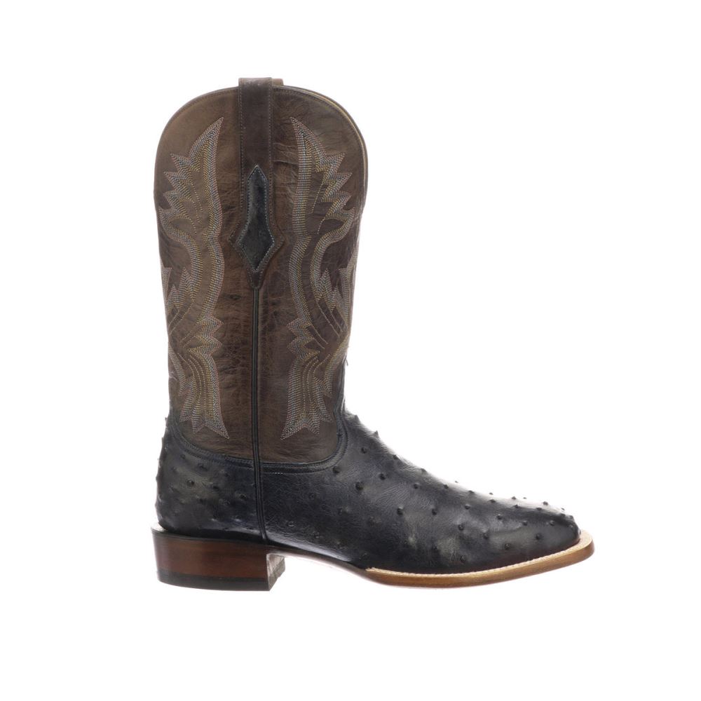 Lucchese Cliff - Navy + Chocolate