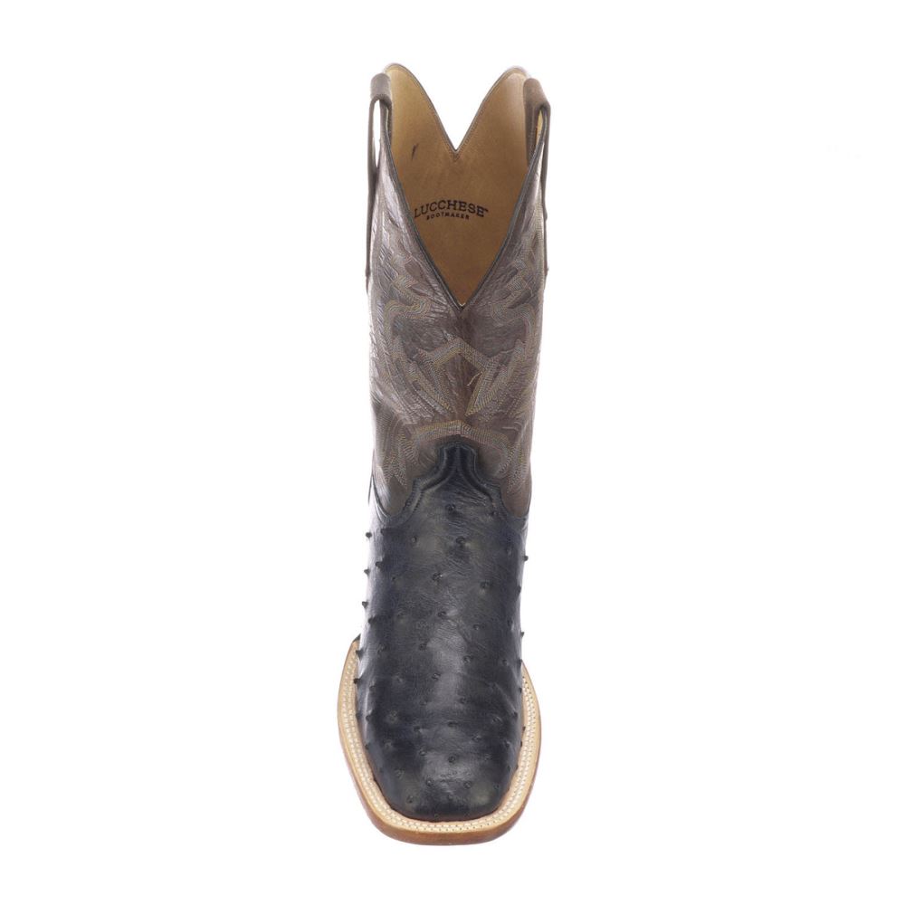 Lucchese Cliff - Navy + Chocolate