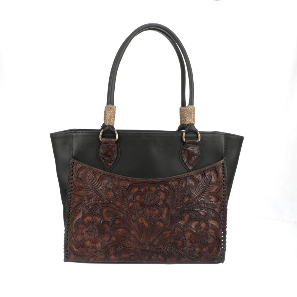 Lucchese Tooled Tote Bag - Black