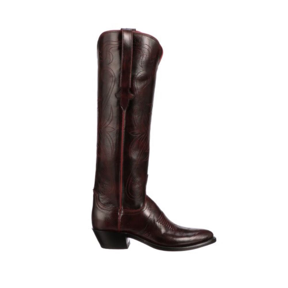 Lucchese Saltillo Tall - Black Cherry + Cognac