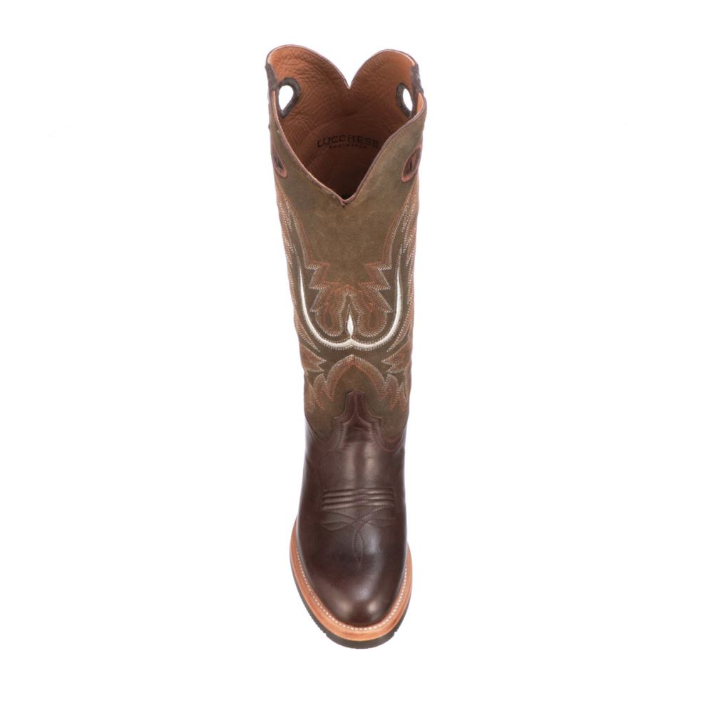 Lucchese Ruth Tall - Chocolate + Olive