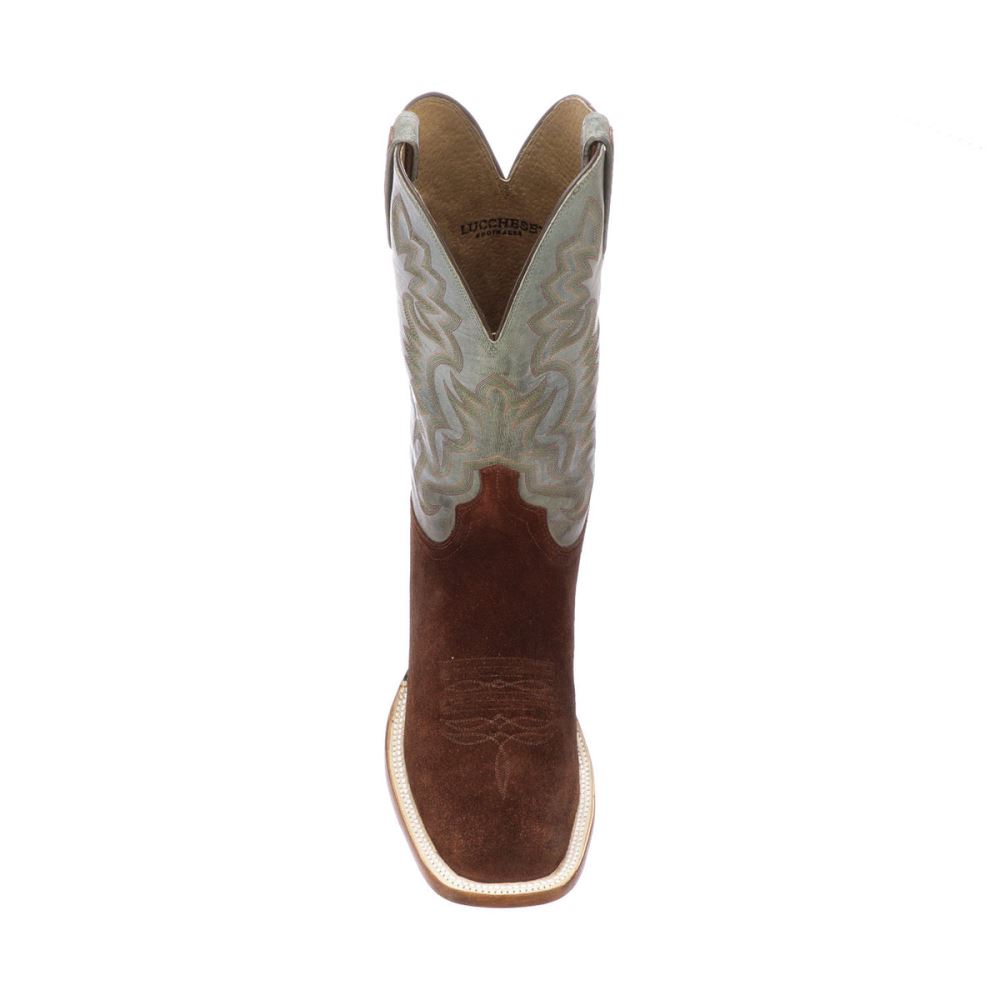 Lucchese Levi - Rust + Sky Blue