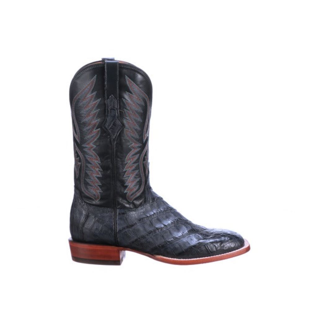 Lucchese Bryan Exotic - Denim + Sangria