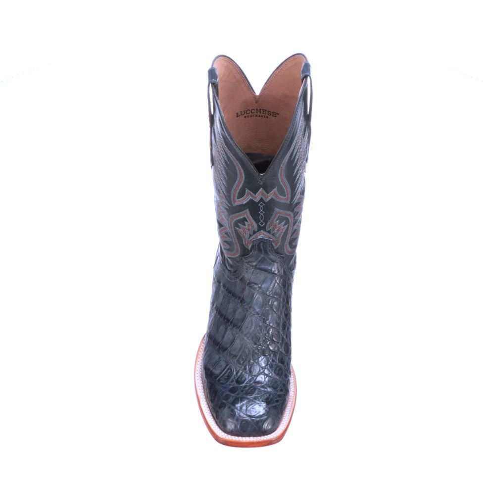 Lucchese Bryan Exotic - Denim + Sangria