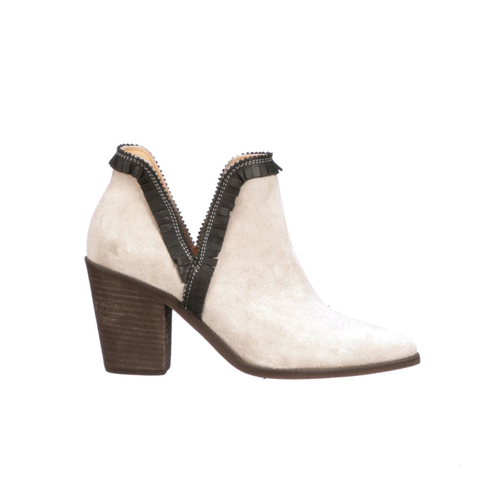 Lucchese Alma Suede - Bone