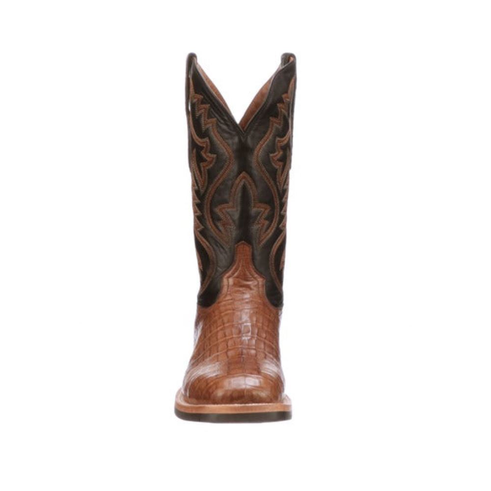 Lucchese Rowdy Caiman - Saddle + Brown