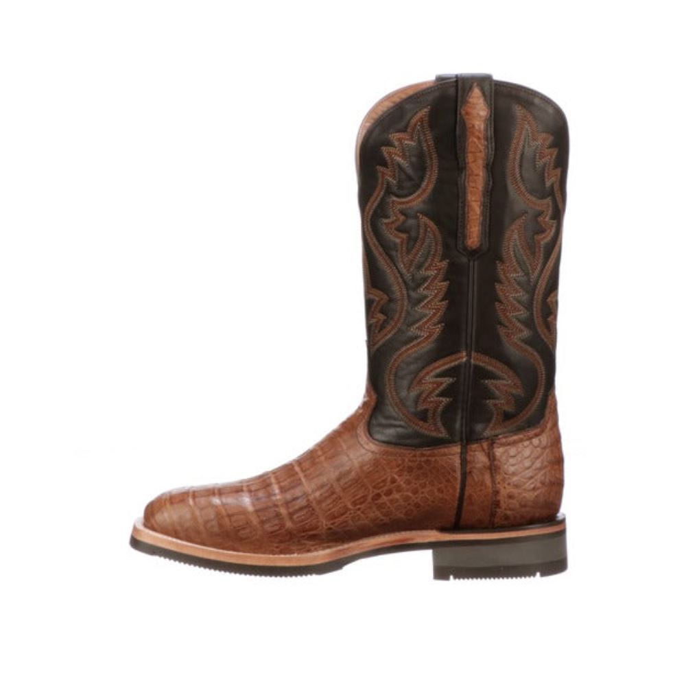 Lucchese Rowdy Caiman - Saddle + Brown