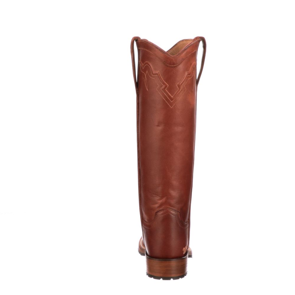 Lucchese Ladies Low top Snake Boot King Ranch Edition - Brandy