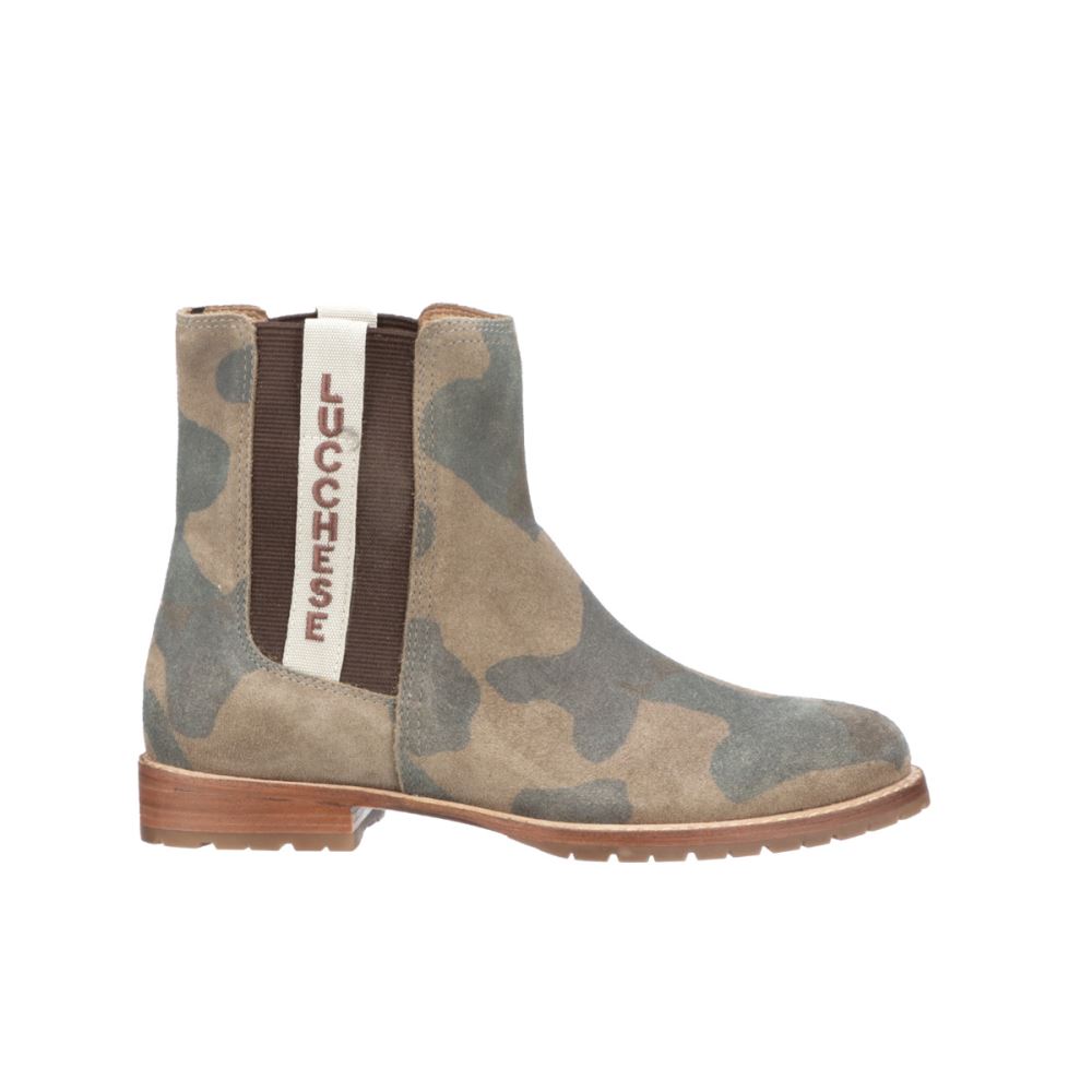 Lucchese Suede Garden Boot - Camo