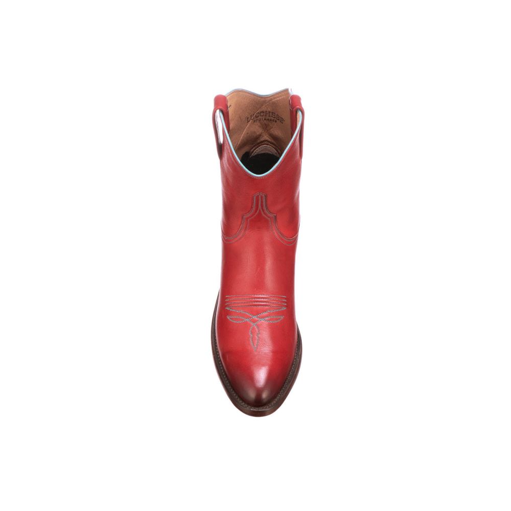 Lucchese Gaby - Red + Turquoise
