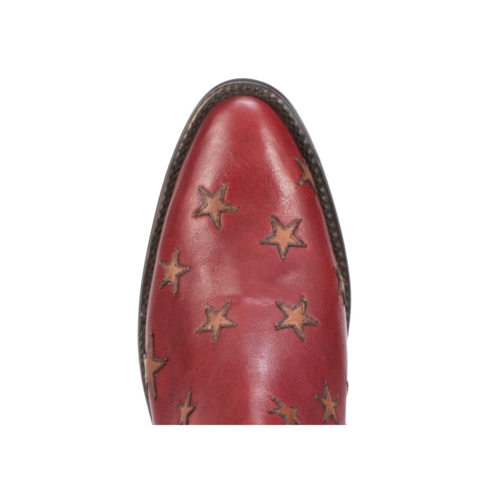 Lucchese Estrella Chelsea - Red + Tan