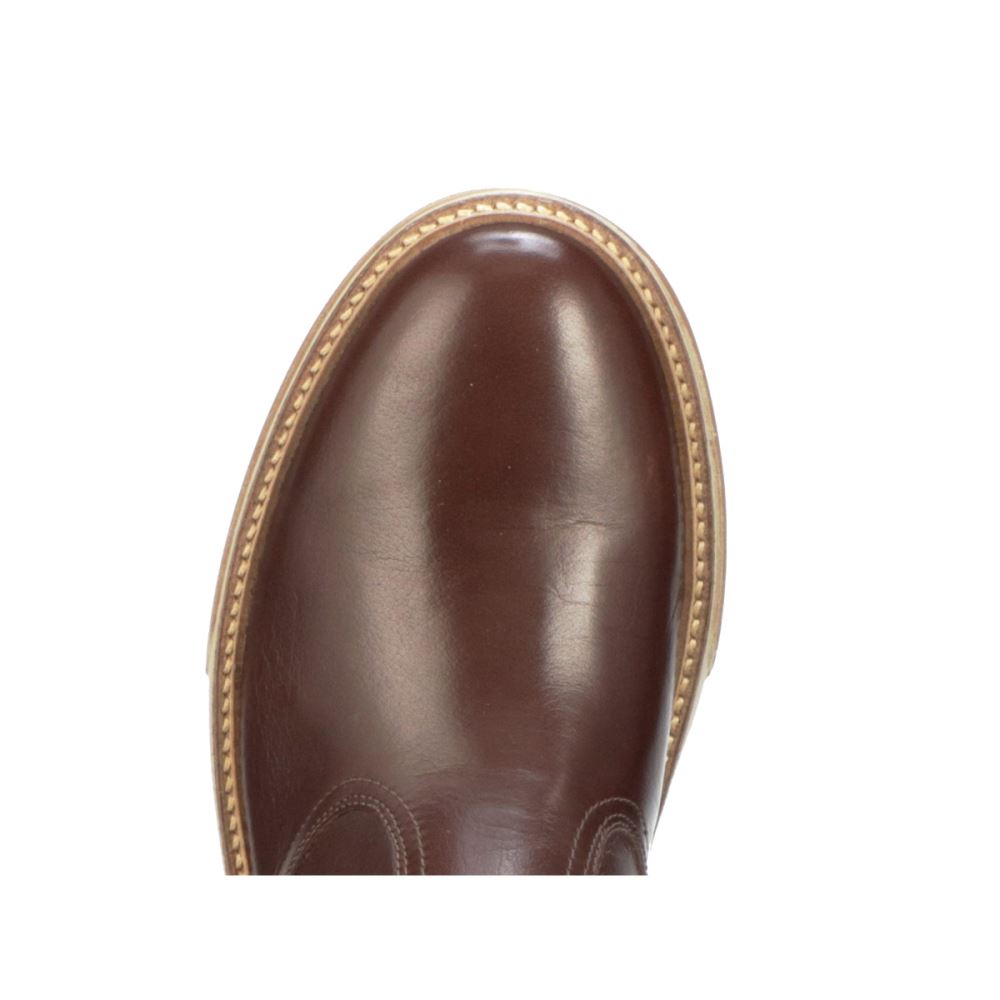 Lucchese After-Ride Chelsea Boot - Whiskey + Black