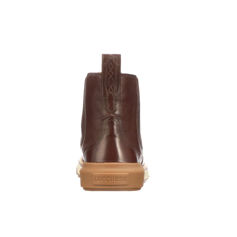 Lucchese After-Ride Chelsea Boot - Whiskey + Black