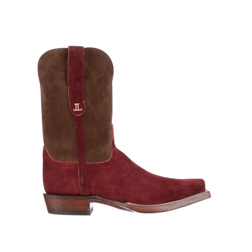 Lucchese Stead - Red + Chocolate