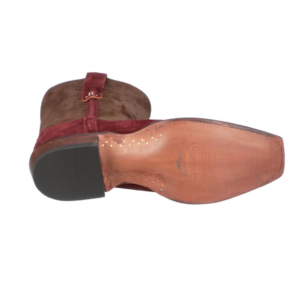 Lucchese Stead - Red + Chocolate