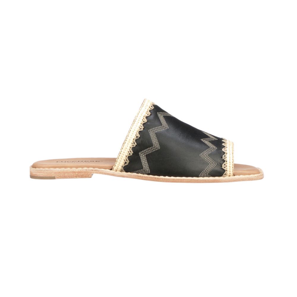 Lucchese Raffia Sandal - Black