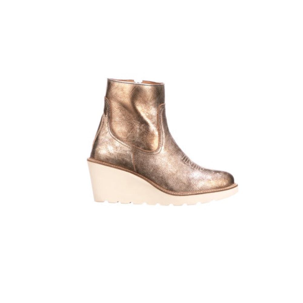 Lucchese Music City Wedge Bootie - Metallic Gold