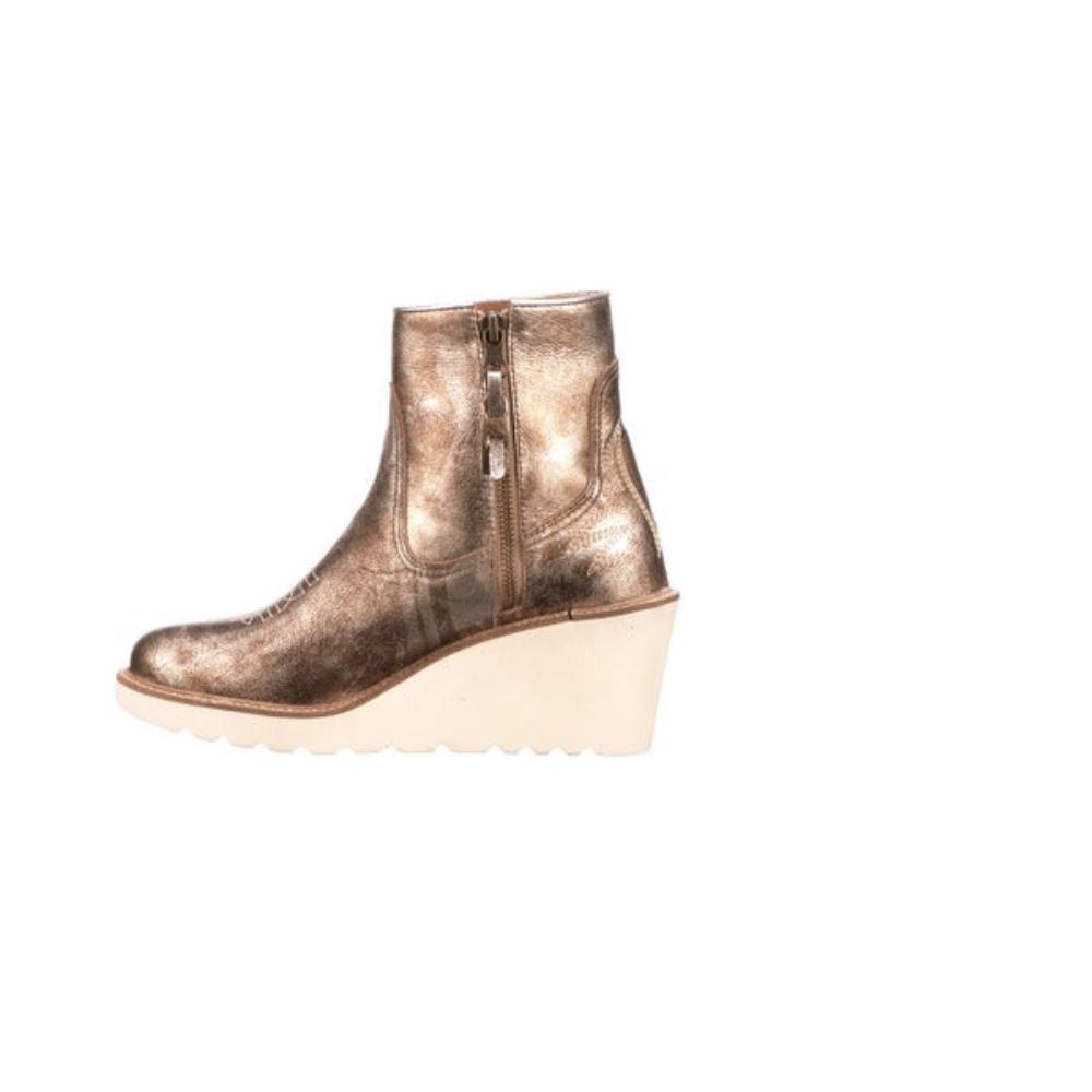 Lucchese Music City Wedge Bootie - Metallic Gold