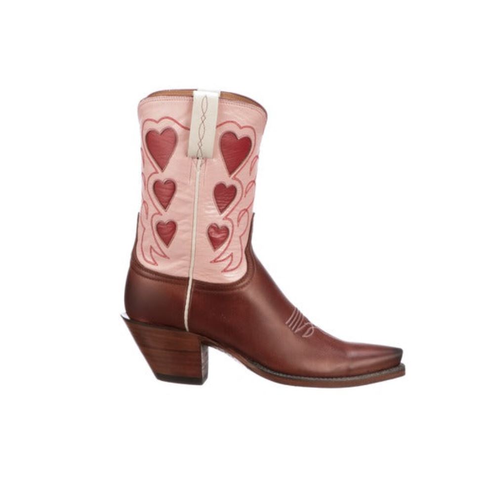 Lucchese Queen of Hearts - Rust + Pink