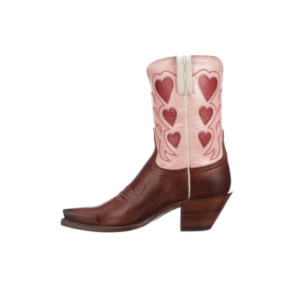 Lucchese Queen of Hearts - Rust + Pink