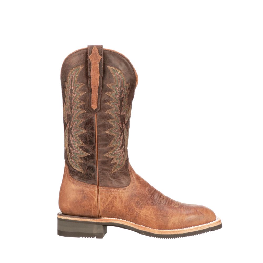 Lucchese Rudy - Tan + Chocolate