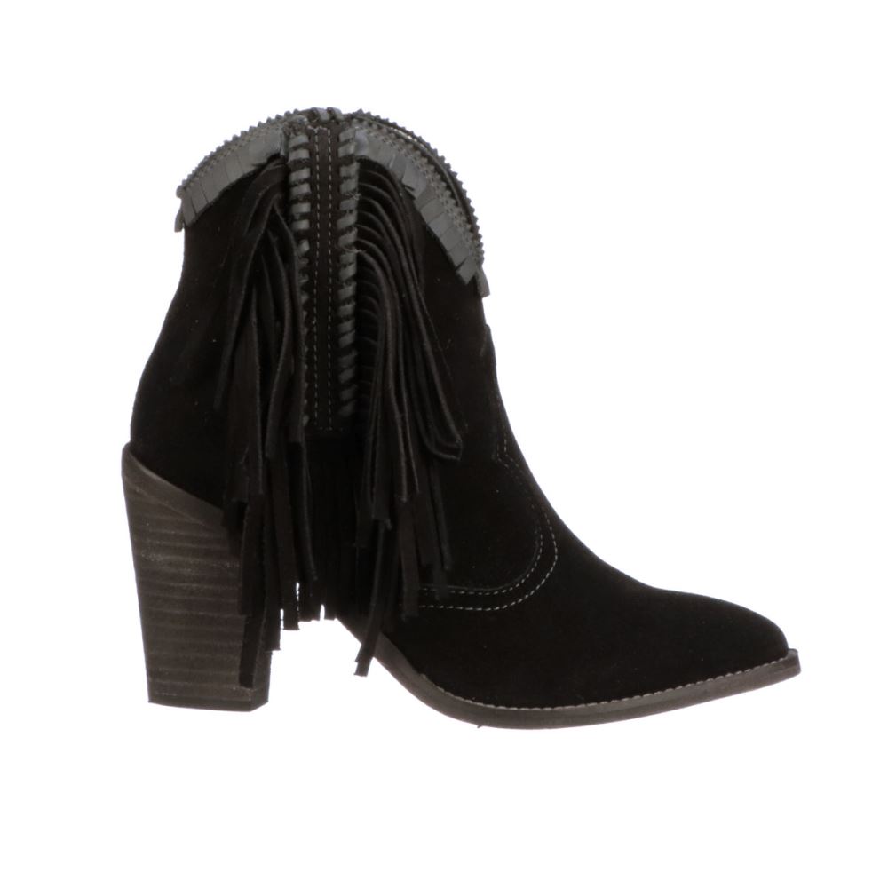 Lucchese Sofia Fringe - Black