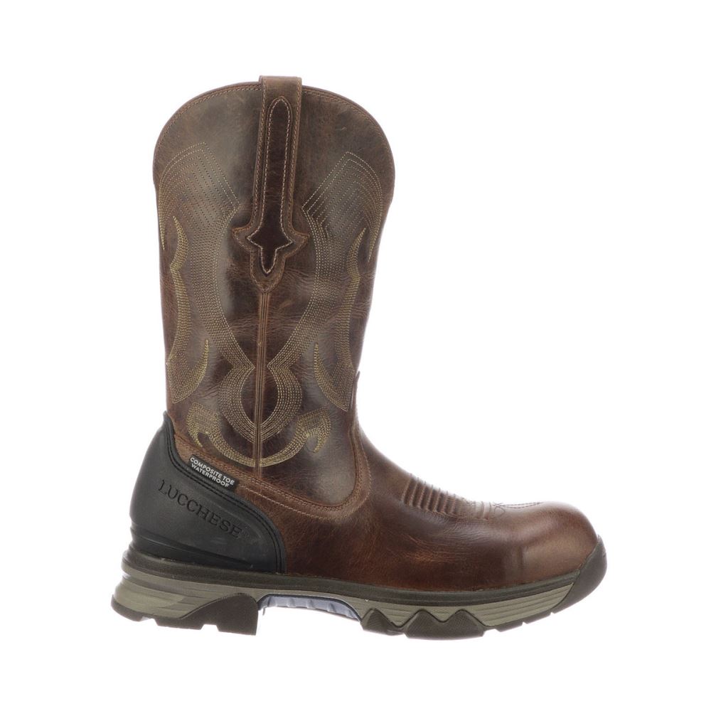 Lucchese Performance Molded 12" Pull On Work Boot - Hickory