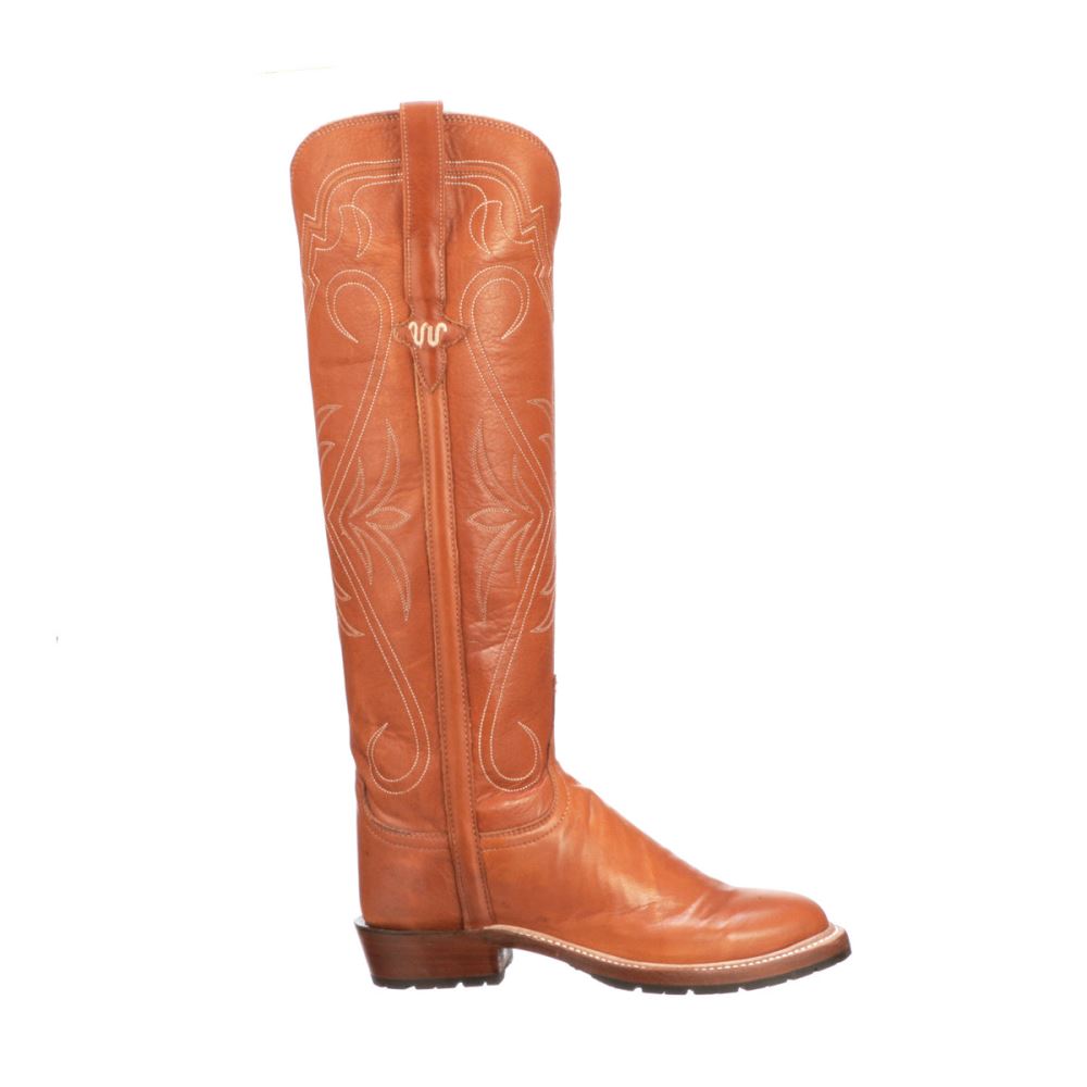 Lucchese Ladies High Top Snake Boot King Ranch Edition - Whiskey