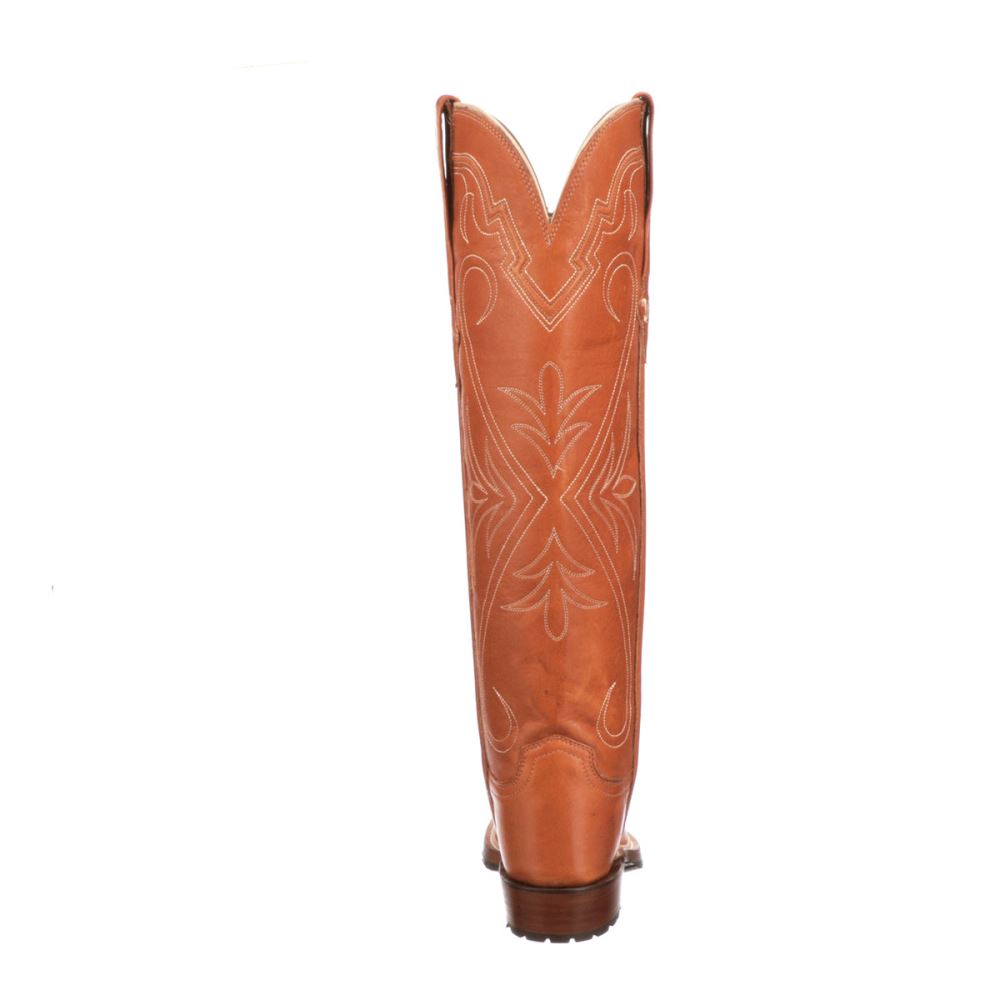 Lucchese Ladies High Top Snake Boot King Ranch Edition - Whiskey