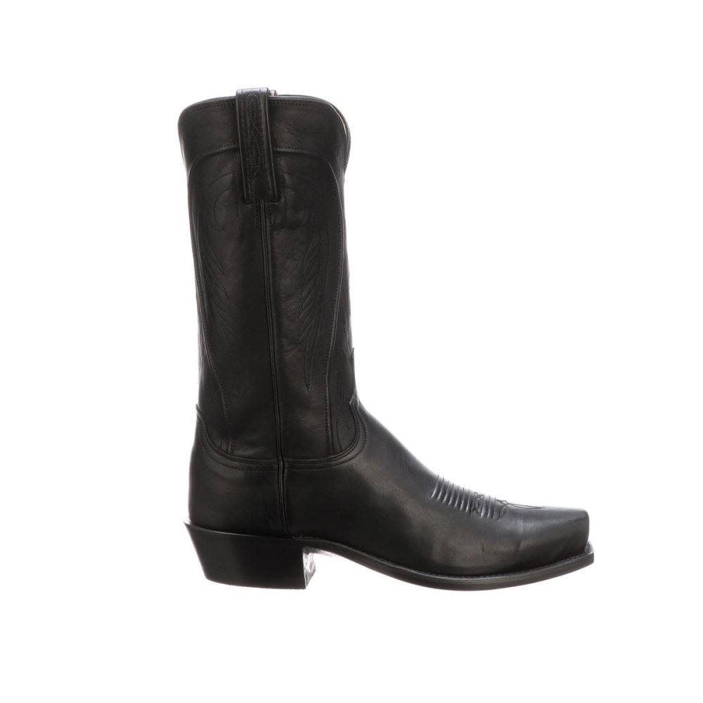 Lucchese Bart - Black + Cowhide