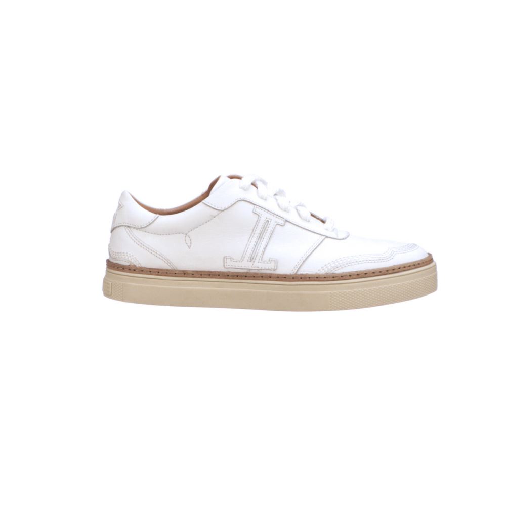 Lucchese Double L Lace Up Sneakers - White