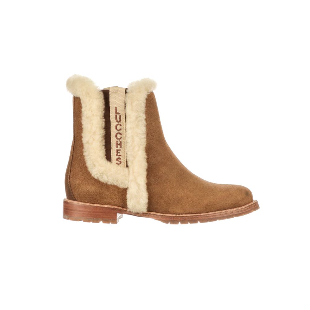 Lucchese Shearling Garden Boot - Tan