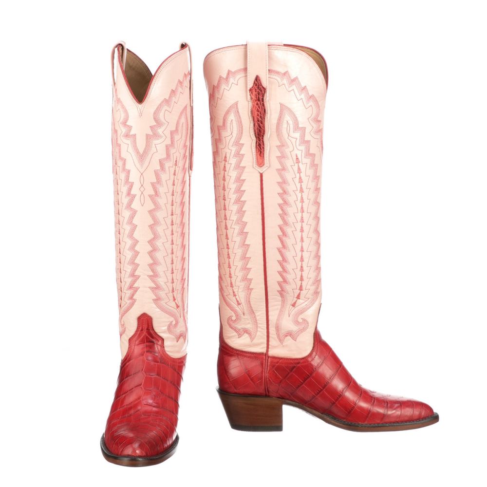 Lucchese Priscilla Exotic - Red