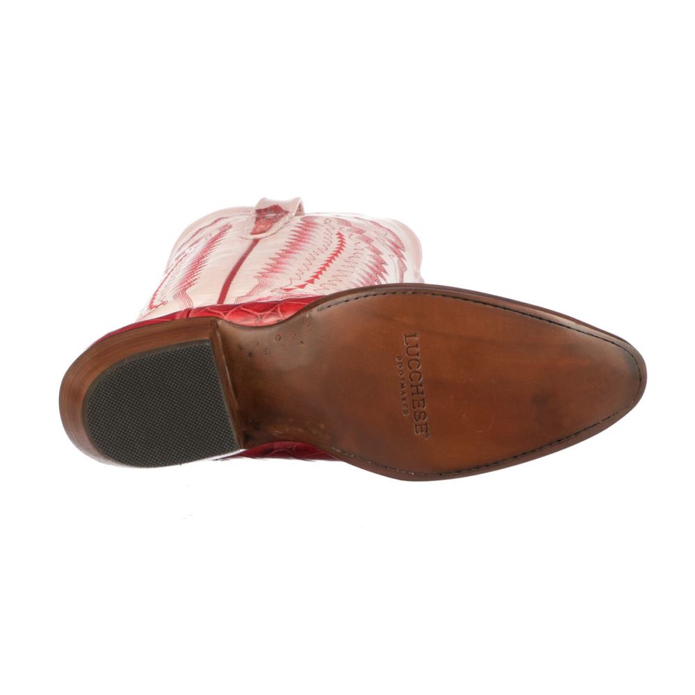 Lucchese Priscilla Exotic - Red