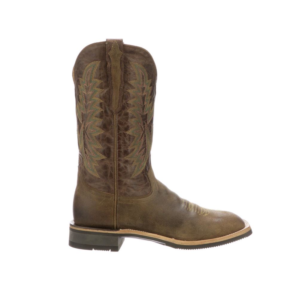 Lucchese Rudy - Olive + Chocolate