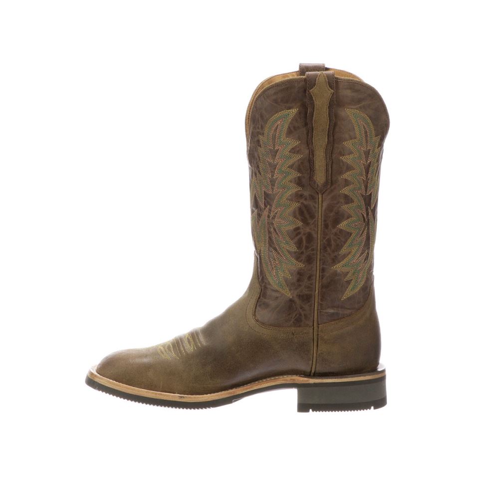 Lucchese Rudy - Olive + Chocolate